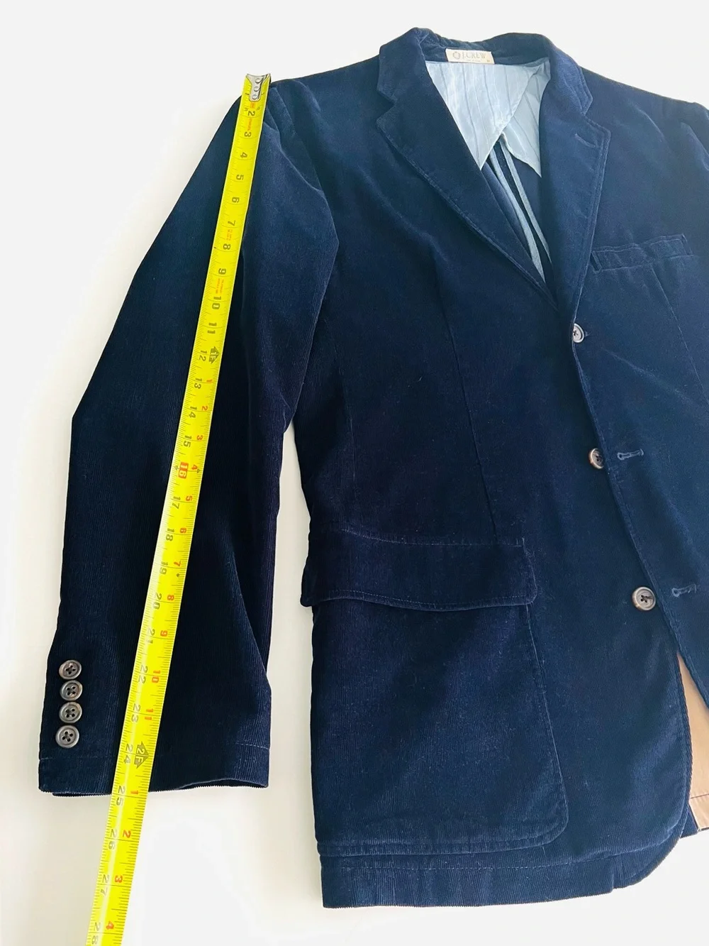 100% Cotton J. Crew Men’s Navy Corduroy Blazer